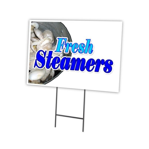 Signmission Fresh Steamers Yard Sign & Stake outdoor plastic coroplast window, C-2436 Fresh Steamers C-2436 Fresh Steamers - main